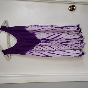 Purple and White Tie Dye Dress